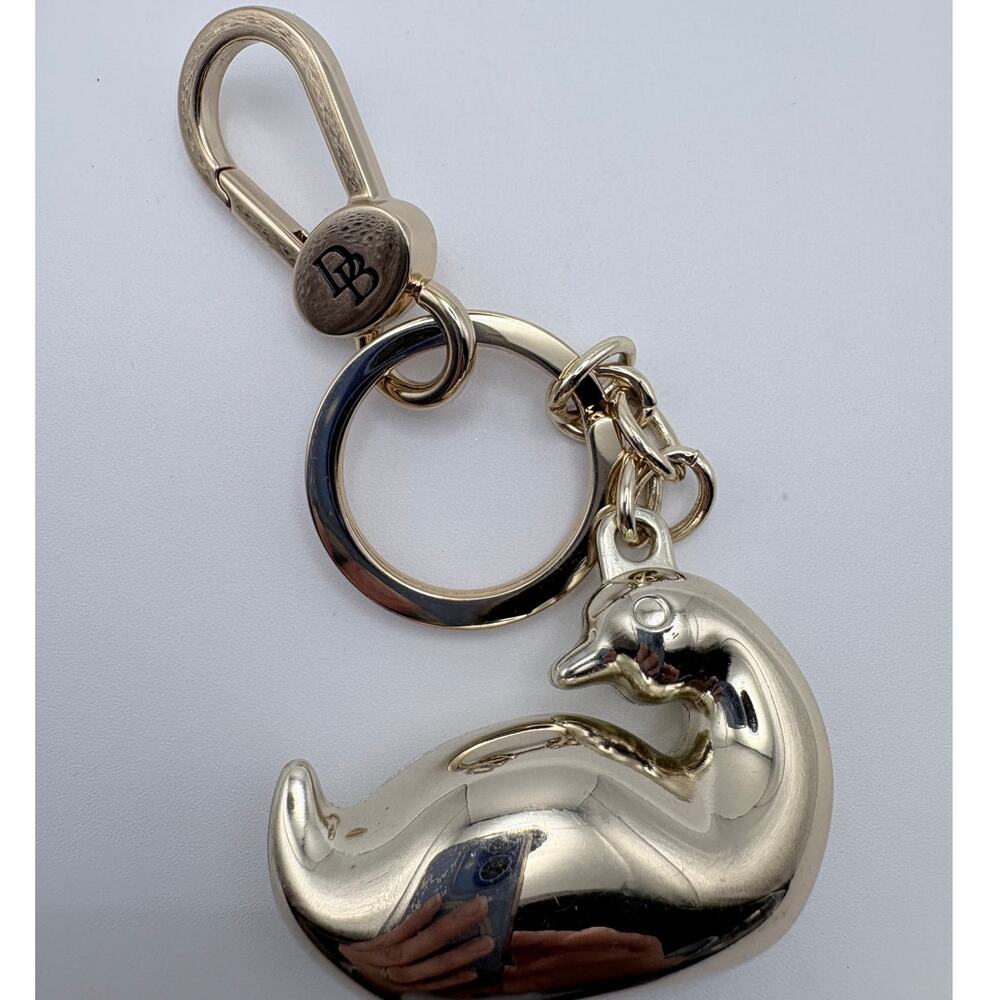 Rooney and Bourke Gold-Tone Duck Purse Charm/Key Ring - Picture 2 of 3